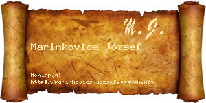 Marinkovics József névjegykártya