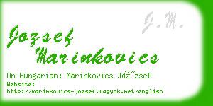 jozsef marinkovics business card